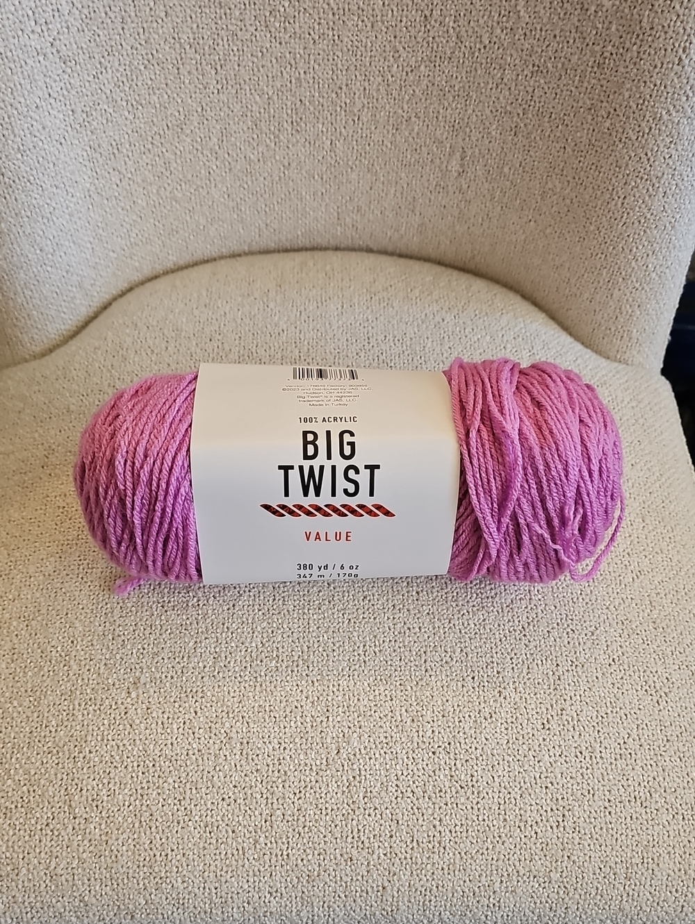 NWT Single Skein Big Twist Value Yarn - Orchid